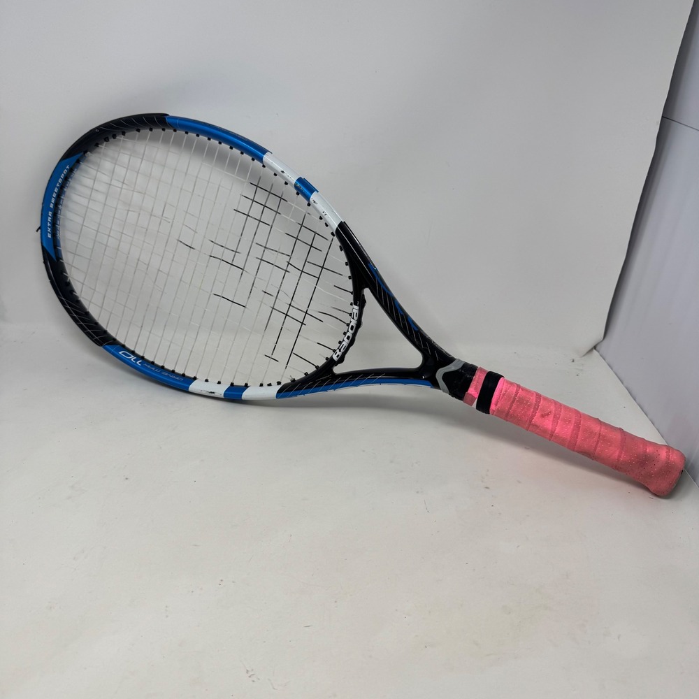 Babolat Drive Max 110 Tennis Racquet 4 1/4 Grip Blue Black White Broken Strings‎